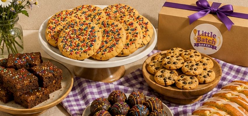 Small-batch treats arranged for a birthday or office event