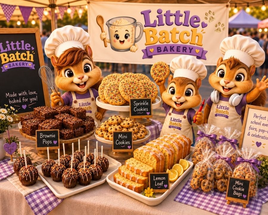Little Batch Bakery event table with small-batch treats